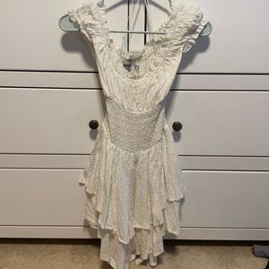 white princess polly romper dress